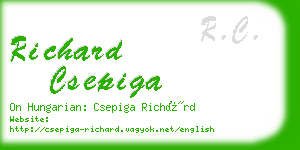 richard csepiga business card